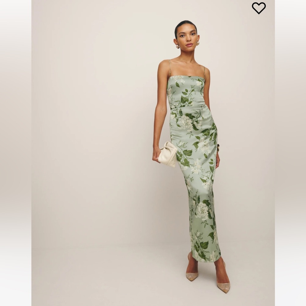 Reformation Frankie Dress in Tea Garden